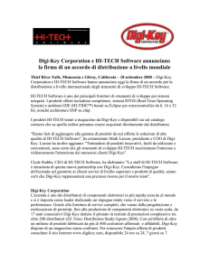 Digi-Key Corporation and Hi-Tech Software Announce Distribution