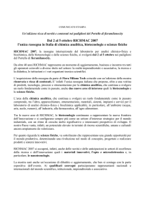 comunicato stampa - SISB Società Italiana per lo Studio delle