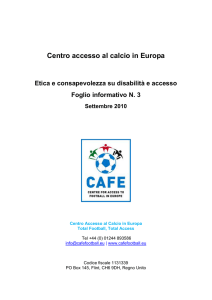 Etica e disabilità - Centre for Access to Football in Europe
