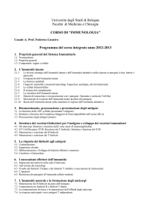 Programma del corso integrato anno 2012-2013