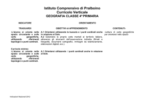 GEOGRAFIA CLASSE 4a PRIMARIA - Istituto Comprensivo di