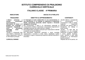 ITALIANO CLASSE 4a PRIMARIA - Istituto Comprensivo di Pralboino