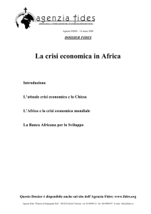 Dossier - La crisi economica in Africa