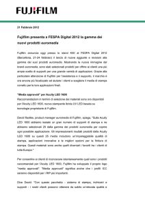Fujifilm presenta a FESPA Digital 2012 la gamma dei nuovi produtti