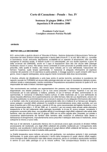Cassazione Penale sez. IV, 30/09/2008, n. 37077