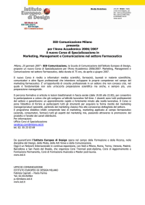 IED Comunicazione Milano presenta per l`Anno Accademico 2006