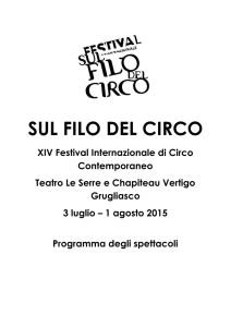SUL FILO DEL CIRCO XIV Festival Internazionale di Circo