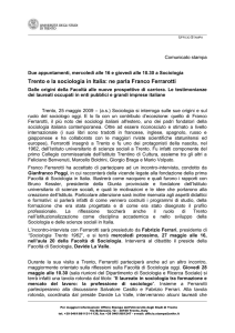 Comunicato stampa - Università di Trento