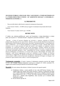 selezione a tempo determinato - Ordine Assistenti Sociali Piemonte