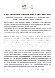 Call "100 giorni, 100 proposte" per Cascina Triulza.