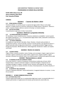 programma di scienze II BS 2014 - Liceo Scientifico