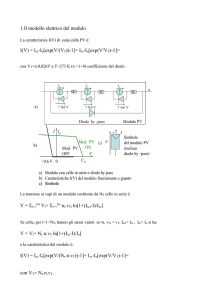 1.Il modello elettrico del modulo La caratteristica I(V) di yuna calla