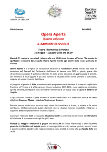 Ufficio Stampa 24/05/2016 Opera Aperta Quarta edizione IL