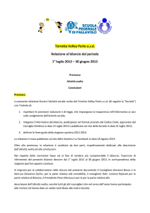Relazione al Bilancio - Torretta Volley Livorno