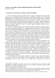 Lavoro e vita sociale - Università degli studi di Pavia