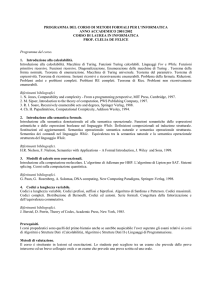 Programma Metodi Formali per l`Informatica 2000/2001 (Versione doc)