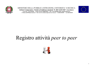 Registro attività Peer to Peer - Istituto Comprensivo "F.De Sanctis"