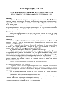 Disciplinare VOUCHER - Comune di Macerata Campania