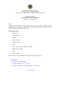 mineralogia sistematica - Università degli Studi di Messina