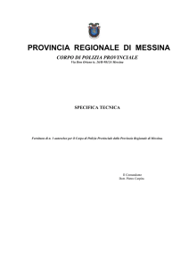 specifica tecnica - Città Metropolitana di Messina