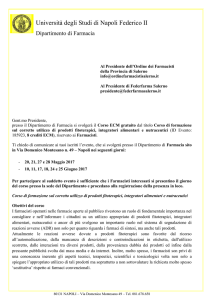 corso ecm 2017 - Ordine dei Farmacisti di Salerno