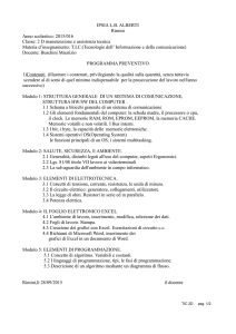 Piano di lavoro - IPSIA " L. Battista Alberti "