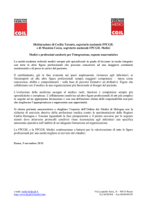 Dichiarazione di Cecilia Taranto, segretario nazionale FPCGIL e di