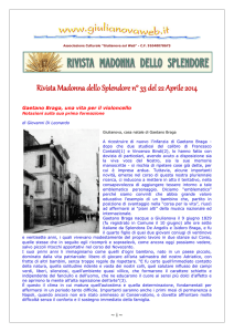 Rivista Madonna dello Splendore n° 33 del 22 Aprile 2014