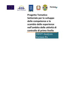 Swot Analisys - Formez - Monitoraggio progetti