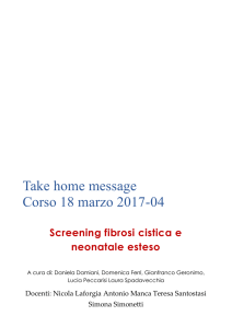 Screening fibrosi cistica e neonatale esteso