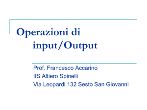 Operazioni di input/Output