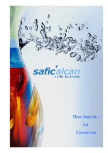 Raw Material for Cosmetics - Safic