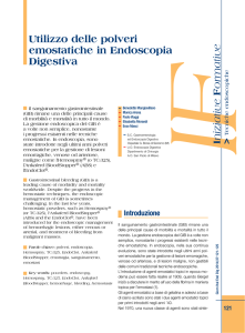 Utilizzo delle polveri emostatiche in Endoscopia Digestiva