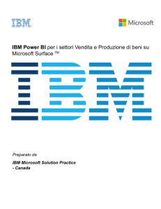 IBM Power BI per i settori Vendita e Produzione di beni su