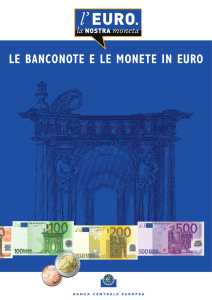 le banconote e le monete in euro