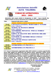 loc corso aaav 2014 2015 - Associazione Astrofili Alta Valdera