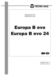 Manuale Europa B Evo - Tecno