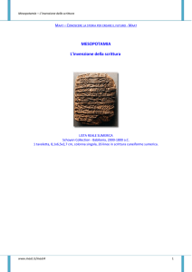 Mesopotamia – L`invenzione della scrittura