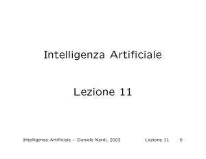 Intelligenza Artificiale Lezione 11