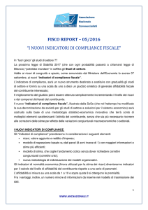 fisco report – 05/2016 “i nuovi indicatori di compliance fiscale”