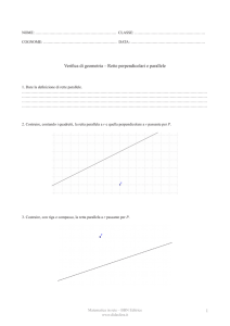 1 Verifica di geometria – Rette perpendicolari e parallele