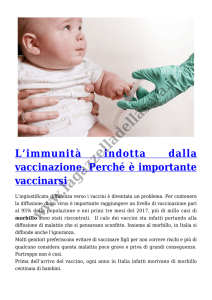 immunità indotta dalla vaccinazione. Perché è importante vaccinarsi