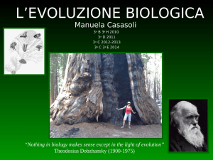 L`EVOLUZIONE BIOLOGICA