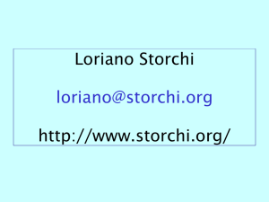 Slides 1 - Loriano Storchi