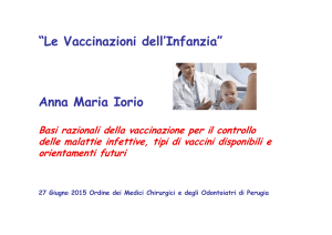 “Le Vaccinazioni dell`Infanzia” Anna Maria Iorio
