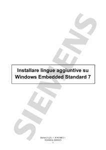 Installare lingue aggiuntive su Windows Embedded Standard 7