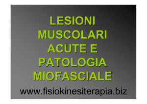 lesioni muscolari acute e patologia miofasciale