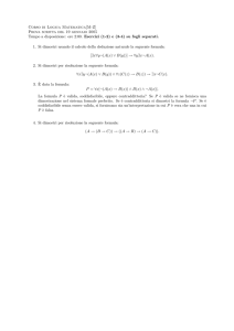 Corso di Logica Matematica[M-Z] Prova scritta del 19 gennaio 2005