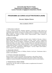 Elettrotecnica 043IN a.a. 2012/13 - Università degli Studi di Trieste