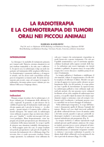 la radioterapia e la chemioterapia dei tumori orali nei